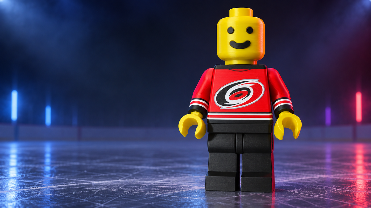 Red Hockey Block Figure